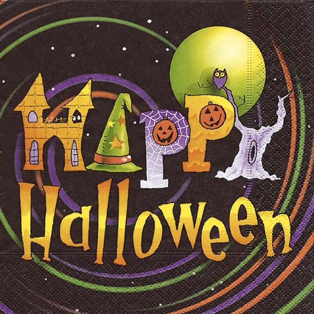 Serviettes Happy Halloween 33 x 33 cm, 20 pièces Image du produit 