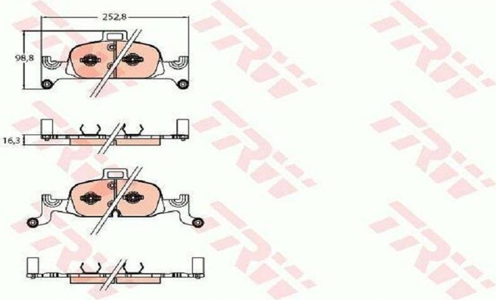 Bremsbelagsatz, Scheibenbremse