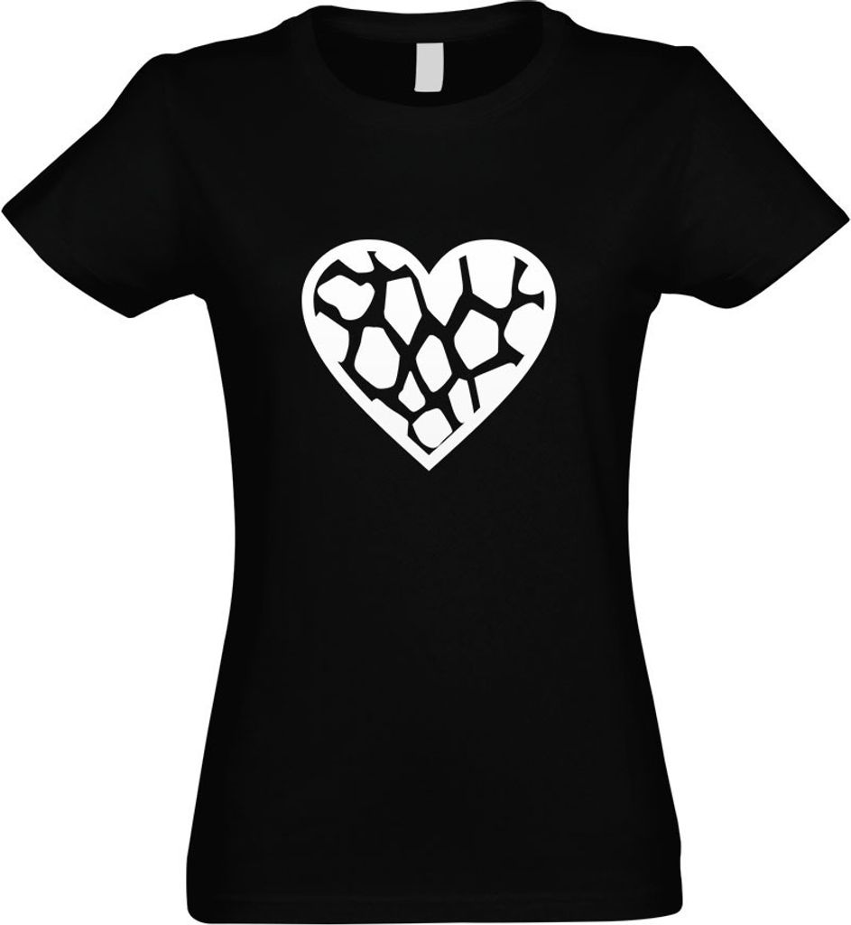 Kiwistar - T-Shirt tailliert - Damen - schwarz - Giraffe - mit Motiv Bedruckt - Funshirt Design - Sport - Freizeit - Damen - XXL