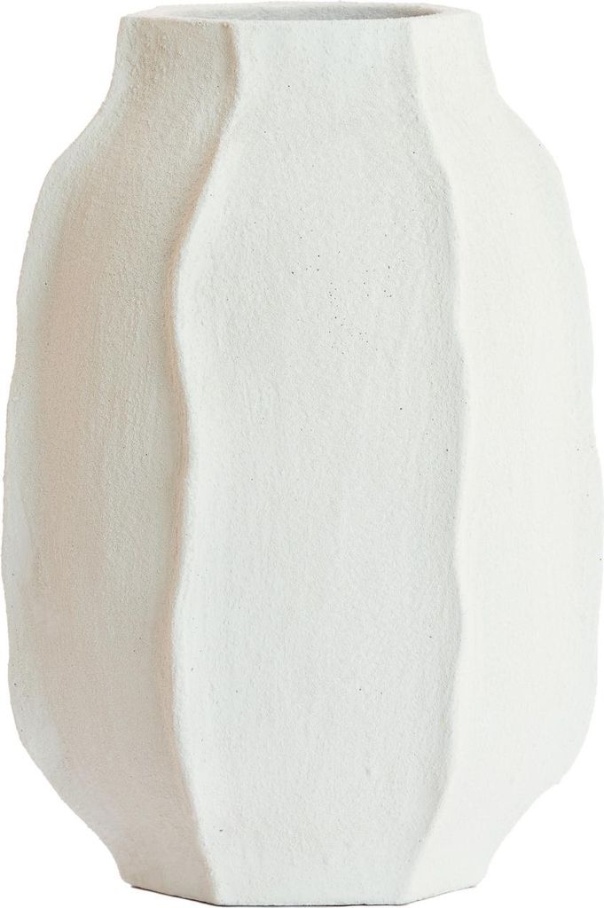 Light & Living Vase Saphira aus Stein mit matter weißer Produktbild 