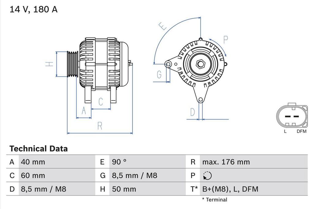 BOSCH 0 986 081 940 Generator x