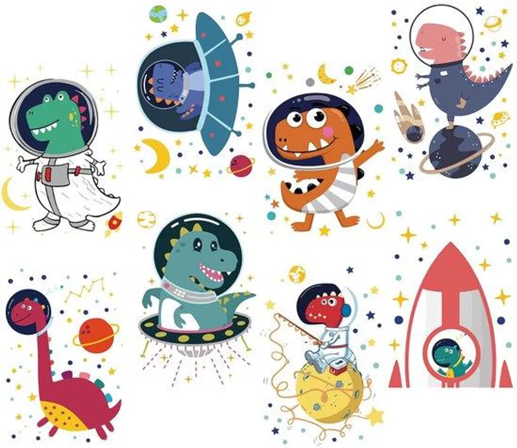Stickers Univers Amovibles et Imperméables en Vinyle Haute Qualité