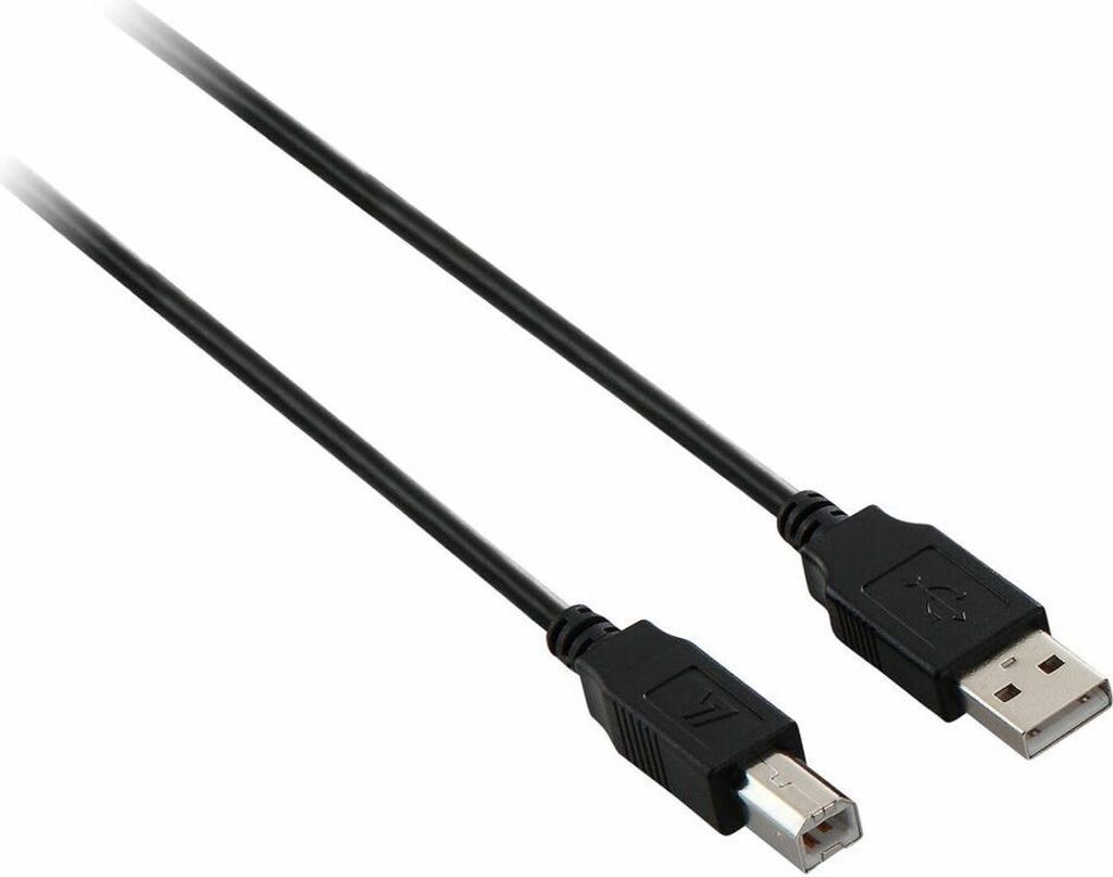 Kabel Micro USB V7 V7E2USB2AB-03M USB A USB B Schwarz