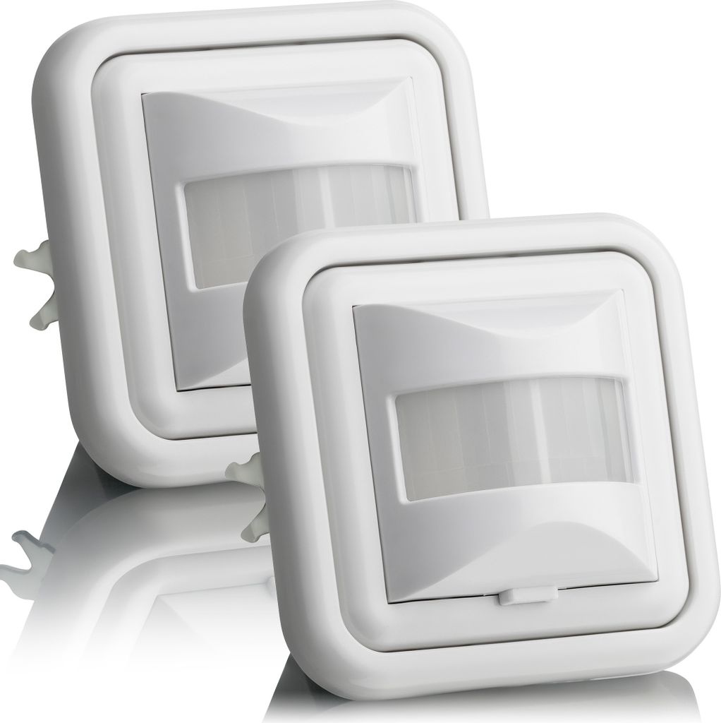 2x Bewegungssensor Bewegungsmelder Unterputz, Infrarot Sensor LED Lampen SEBSON