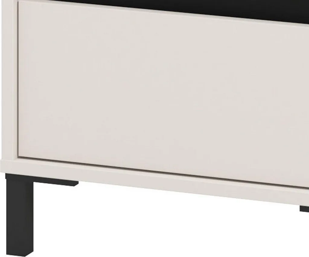 Table de Chevet Blanche avec Étagère Combatte pour Suite Parentale - 6