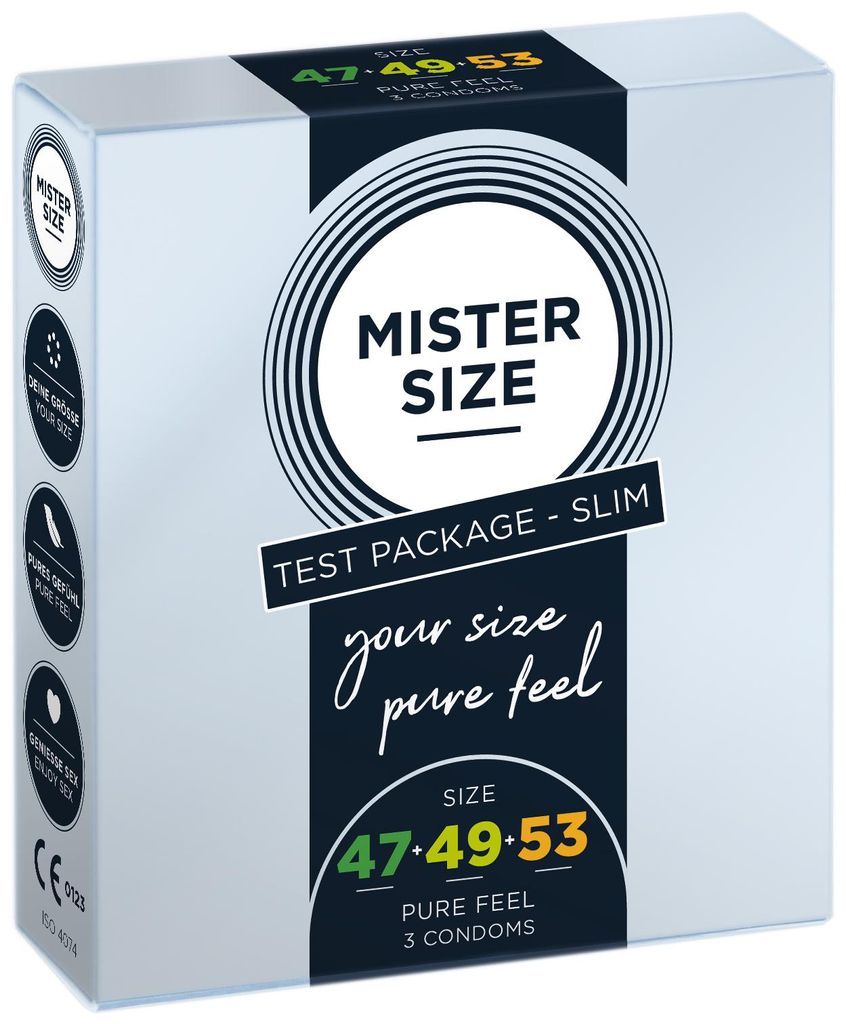3x Mister Size Kondome Probierset 47 / 49 / 53 mm - kleine Produktbild 