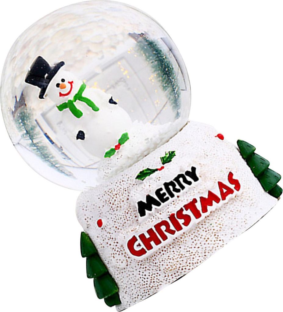 Weihnachten glhende Kristallkugel English Glass Desktop Ornamente EVE Kinder Geschenk Schneemann klein