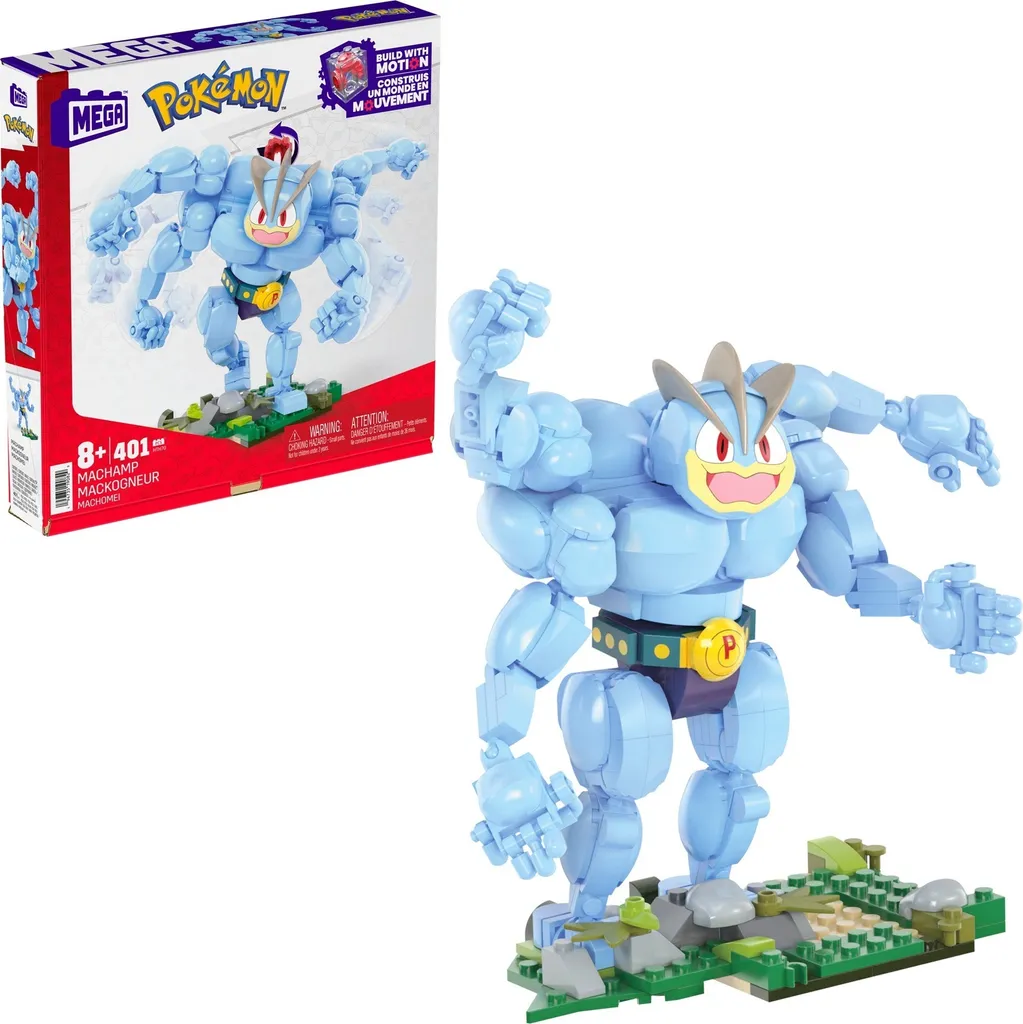Pokémon Mackogneur Mega Construx - Figurine avec 4 bras articulés