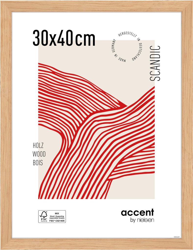 accent by nielsen Holz Bilderrahmen Scandic, 30x40 cm, Produktbild 