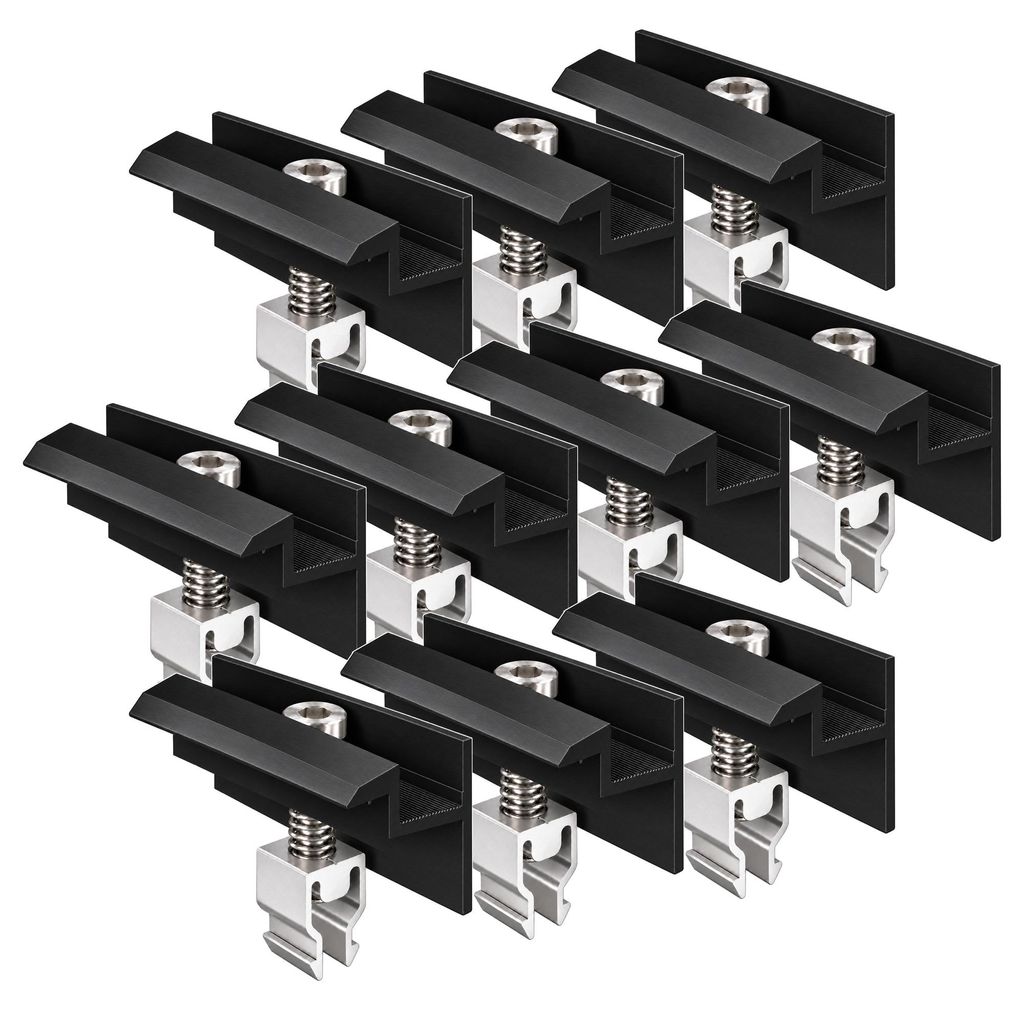 10x Endklemme Klickfix schwarz 30-40mm Solarmodul Halterung Produktbild 