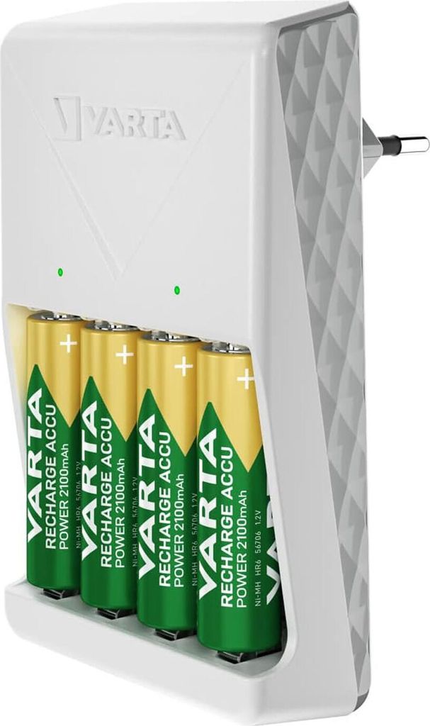 VARTA Plug Charger 4x AA 56706 2100mAh Produktbild 