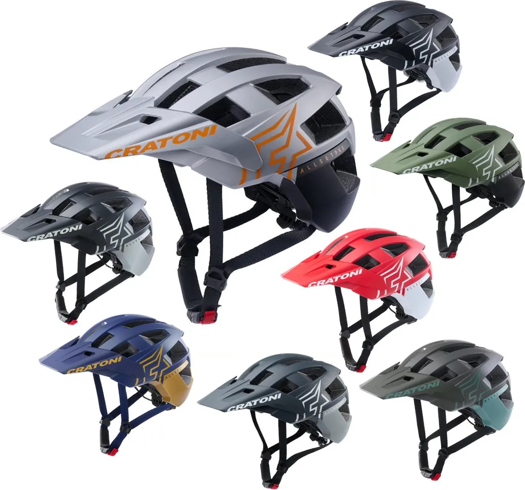 Casque Cratoni Allset Pro bleu et or mat : la sécurité VTT haute performance