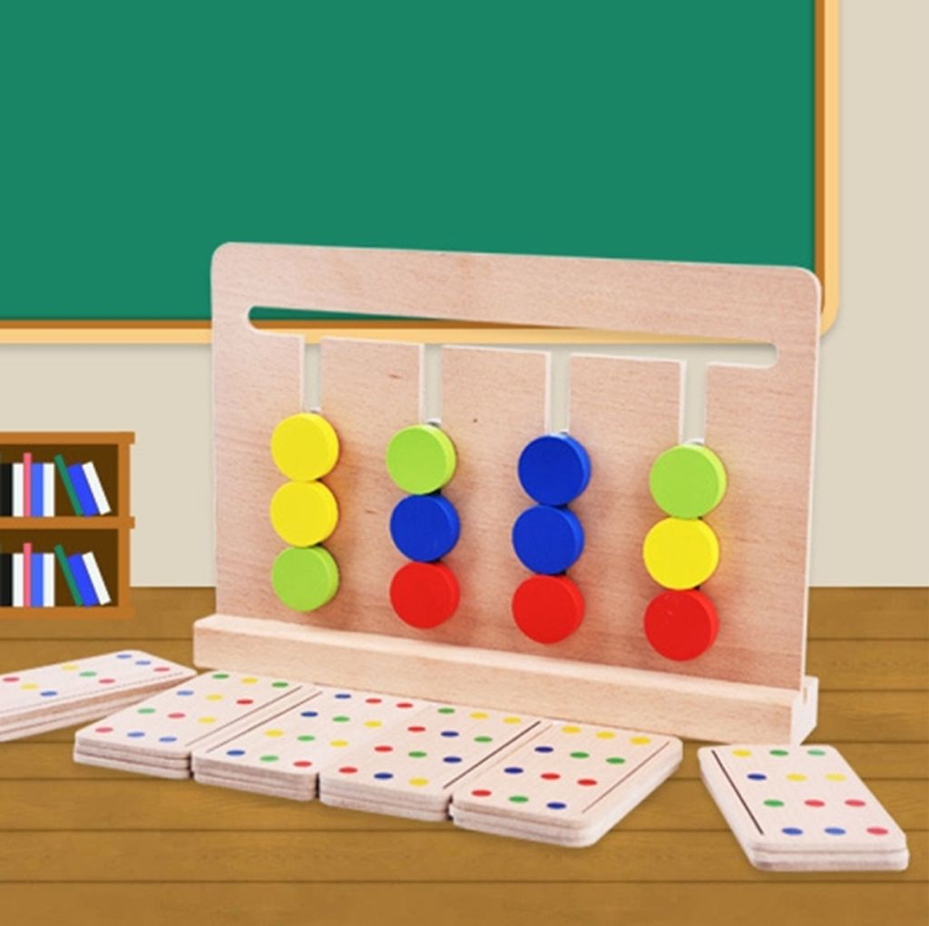 Baby Spielzeug Montessori Vier Farben Spiel Farbe passend für frühkindliche Bildung Vorschul-Training Spielzeug