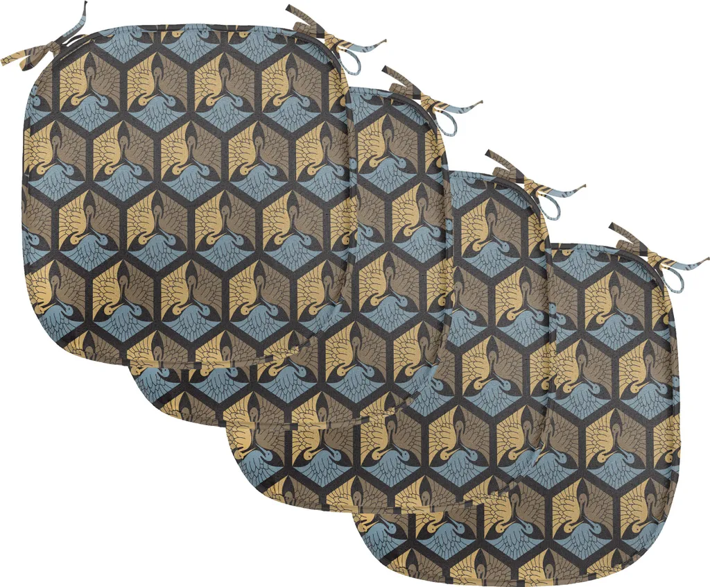 Coussin de Siège 40x40 pour Salle à Manger Lot de 4 Déco Nid d'Abeille