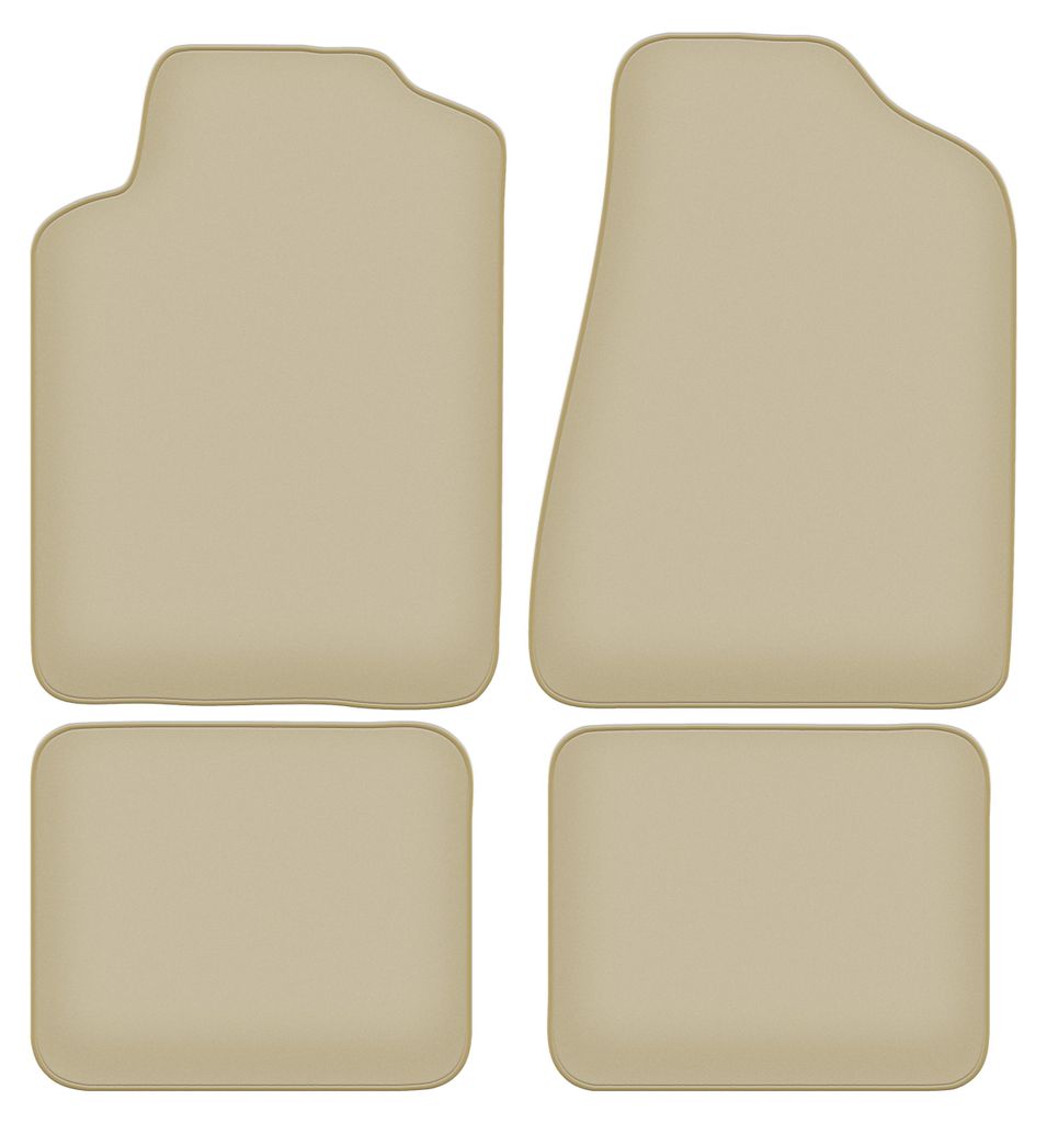 Velours-Fußmatten PREMIUM beige passend für Chrysler Sebring I (1995-2001, Cabrio, Limousine) – mit Befestigungen – passgenau