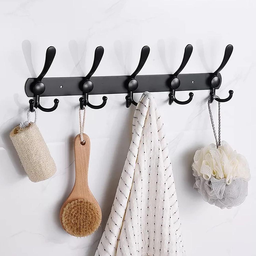 Garderobenhaken Garderobenleiste Wand,Handtuchhaken,Hakenleiste,Türhaken,mit 15 Haken,Kleiderhaken Wand,Edelstahl Rostfrei,für Flur Küche Bad, B...