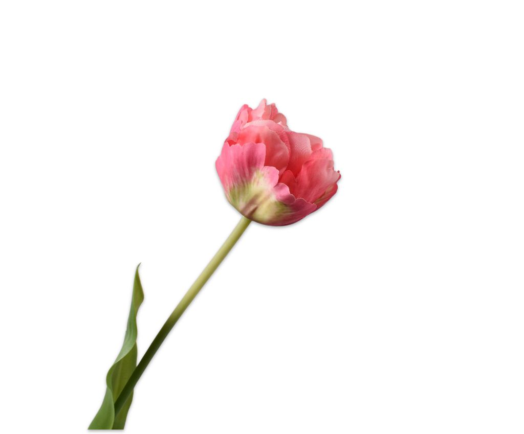Silk-ka Kunstblume - Seidenblume - Tulpenstiel rosa-creme 66 cm