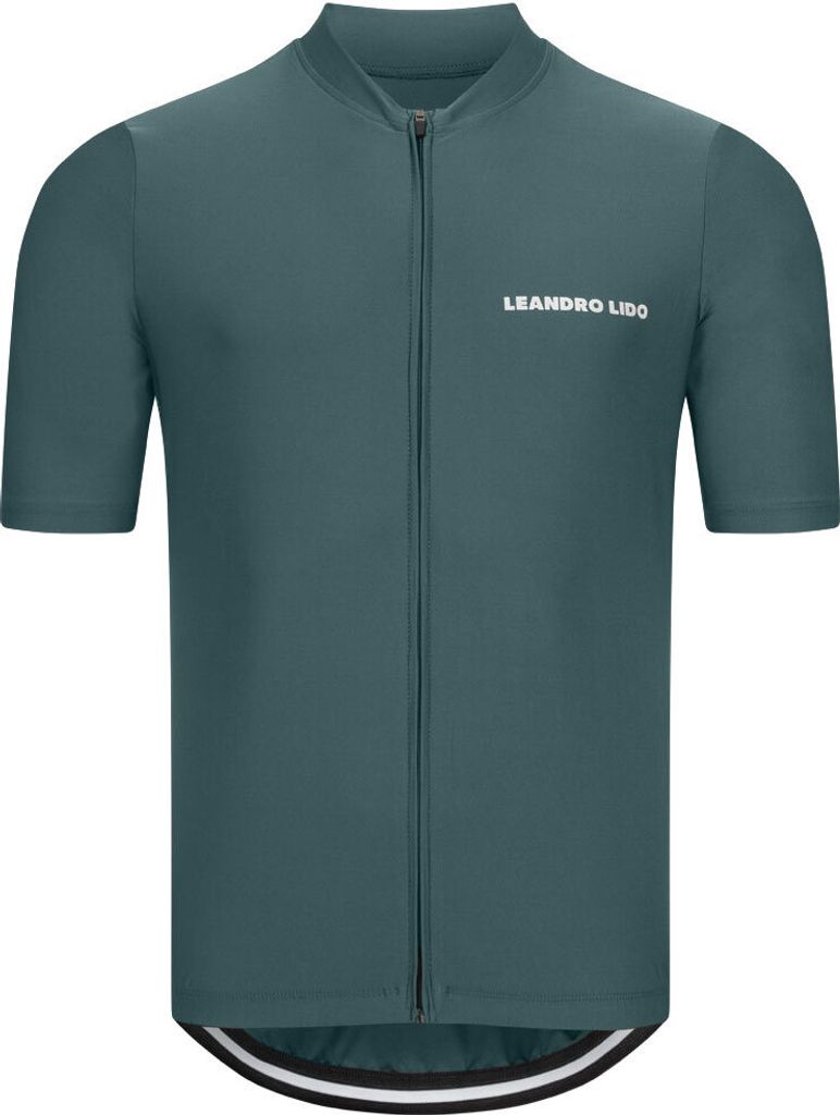 LEANDRO LIDO "Portofino" Kurzarm-Radtrikot | Mit reflektierendem Logo & Details | Atmungsaktiv | Taschen am Rücken | grün | Gr. S | LL-110