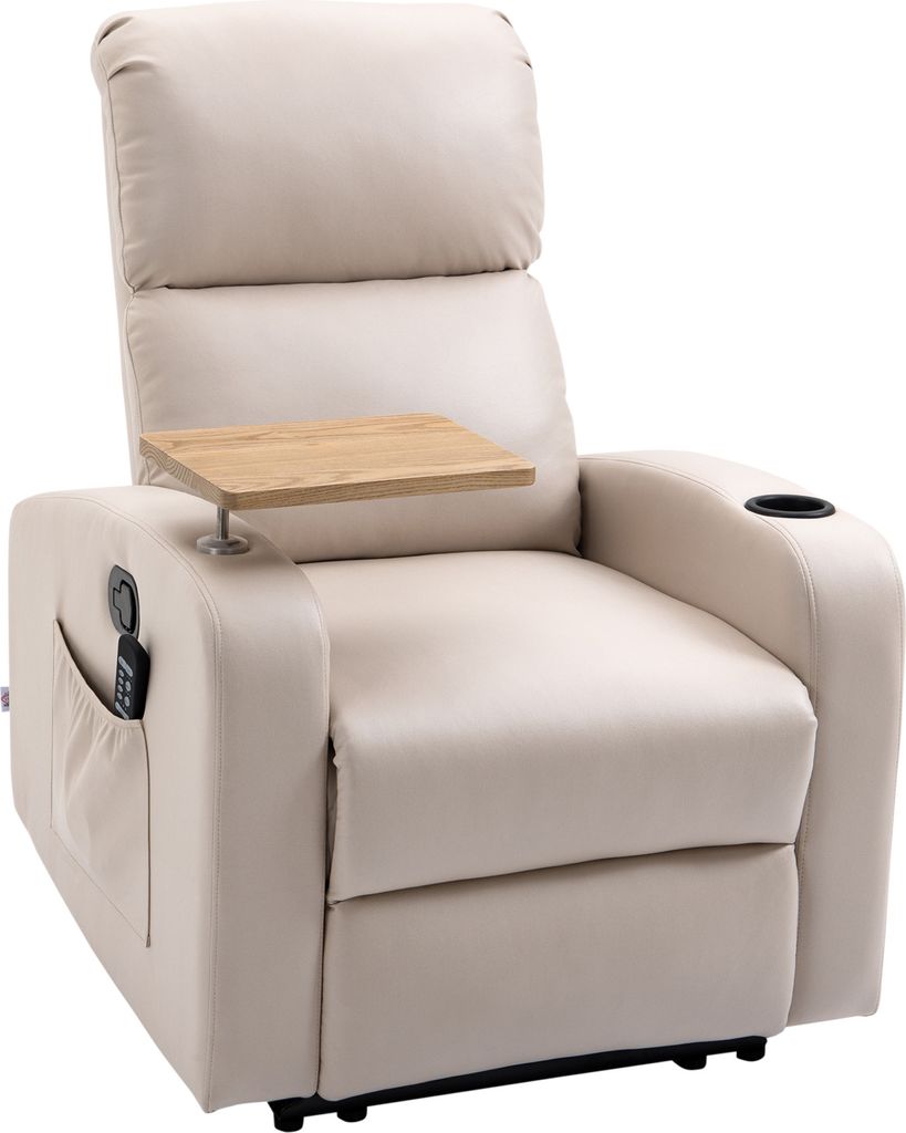 HOMCOM elektrisch Relaxsessel mit Massagefunktion, Fernsehsessel mit Liegefunktion, Massagesessel, Ruhesessel mit Fernbedienung