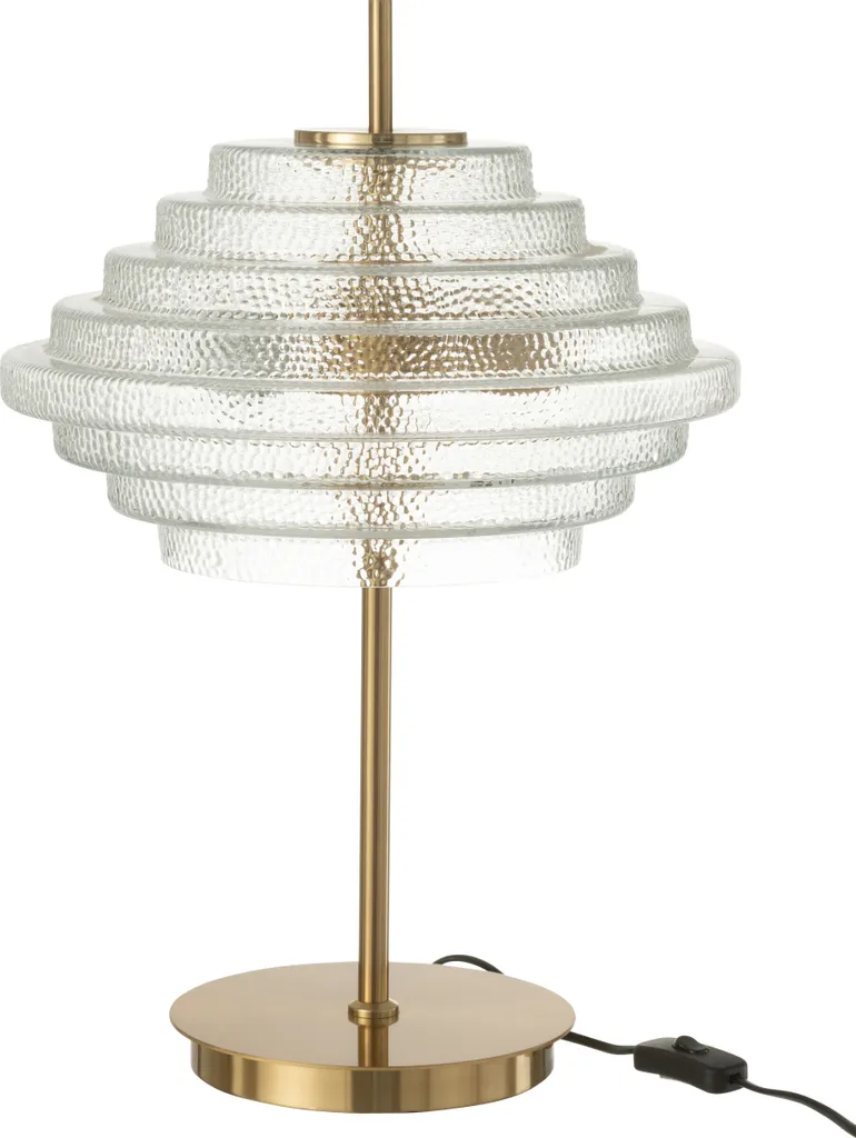 Luminaire de bureau Led design en métal or et globe verre de J-Line