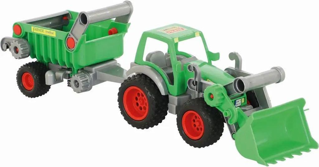 Traktor s čelním nakladačem a sklápěčem od firmy wadertoys Obrázek produktu 