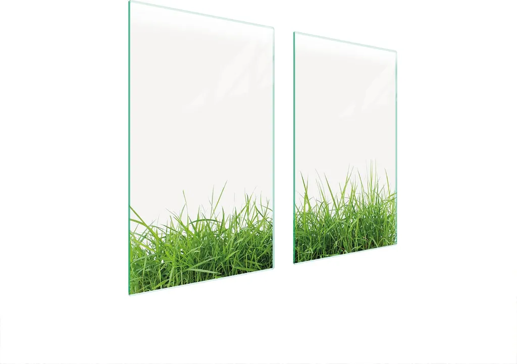Copri Fornelli in Vetro 75x52 Erba Bianca | Robusto e Pulito