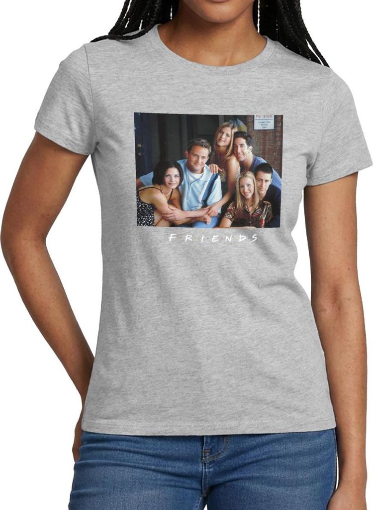 Spreadshirt Friends Foto Frauen T-Shirt, XXL, Grau meliert