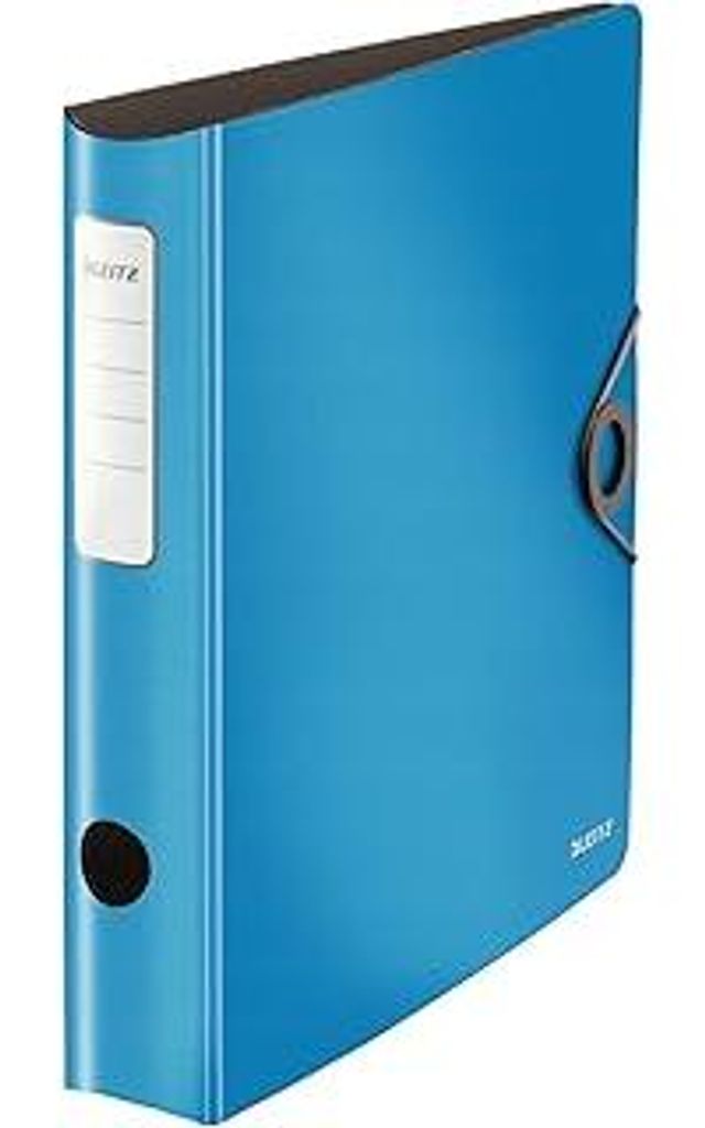 LEITZ Qualitäts-Ordner 180° Active Solid, A4, Schmal, Abgerundeter Rücken, 6,5 cm breit, Gummibandverschluss, Leichtes Polyfoam, Plastik-Ordner,...