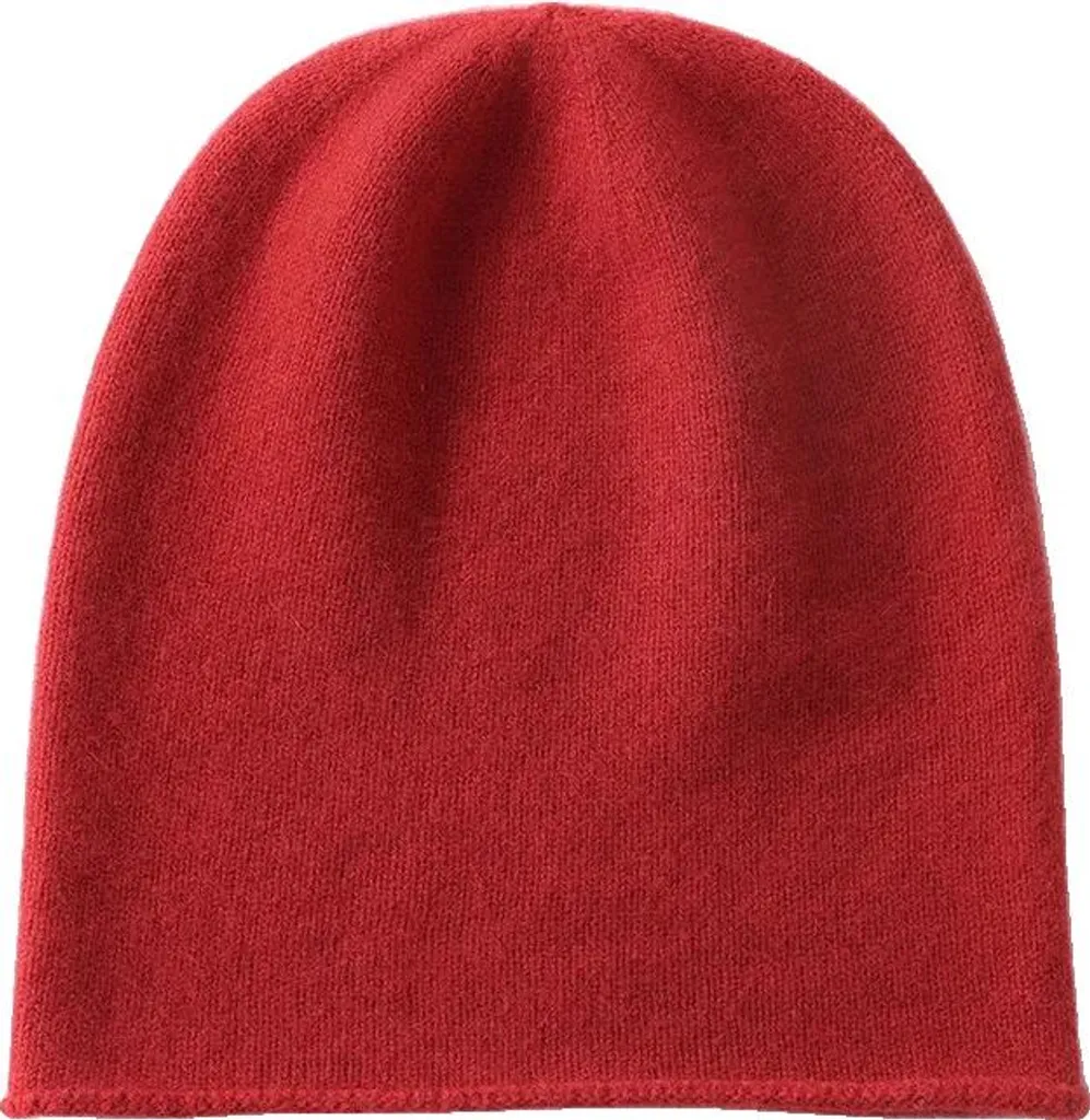 Cuffia in Cashmere Bordeaux 100% Puro - Berretto Invernale di Lusso Unisex