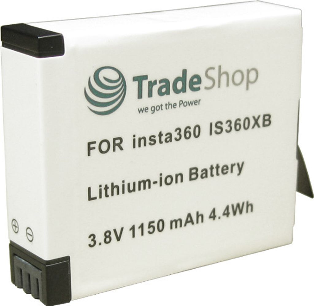 Hochwertiger Li-Ion Akku 3,8V 1150mAh für Insta360 One X Ersatzakku 360° Kamera ersetzt IS360XB, PL903135VT, PL903135VT-S01, CINOXBT/A, CINOXBT