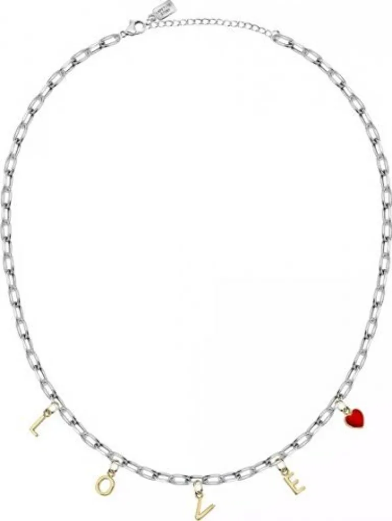 Collier femme avec pendentifs Love en acier inoxydable - Bijou tendance