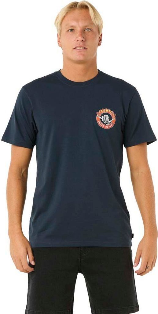 Rip Curl Shred Til Kurzarm-t-shirt Blau L Mann Blau L