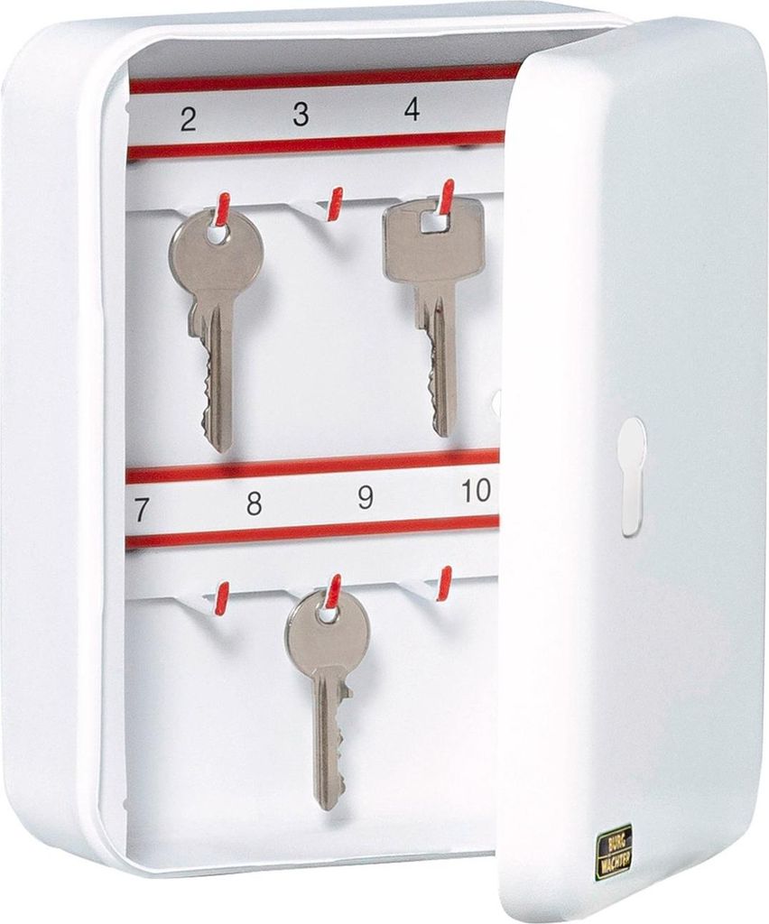 Schlüsselbox CS 15 V-PZ H205xB160xT75mm grau Stahlbl.Anz.Hak.15 CS 15 V-PZ