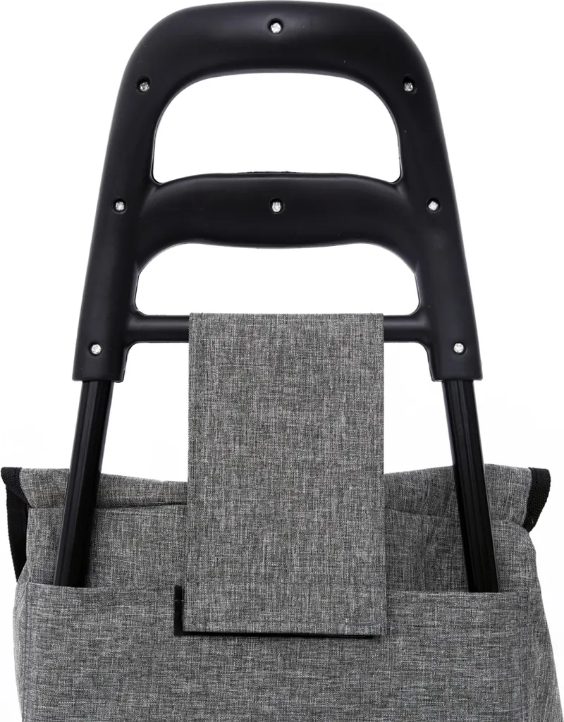 Caddie de Courses 45L Shopper-Roller Gris - Poussette de Marché Stable