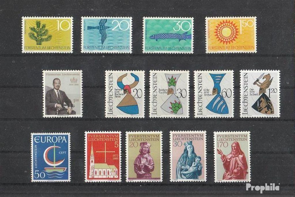 Briefmarken Liechtenstein 1966 1966 postfrisch Produktbild 