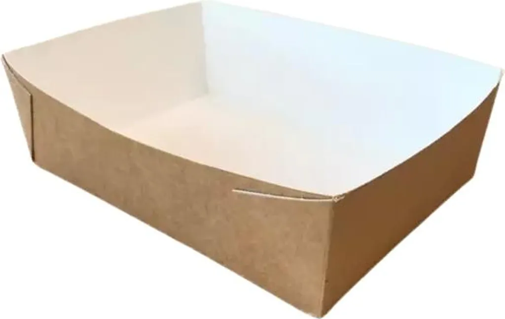 Contenant snack kraft 20x14x6cm pour food-truck et vente à emporter