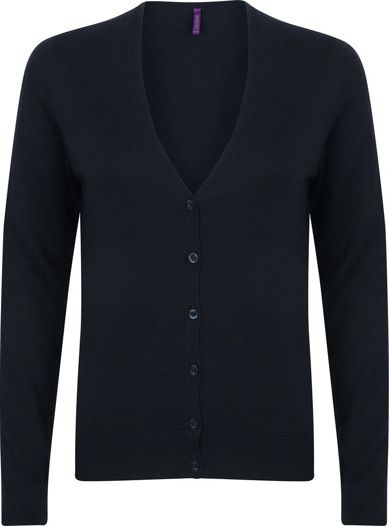Henbury - Strickjacke V-Ausschnitt für Damen PC6150 (40 DE) (Marineblau)