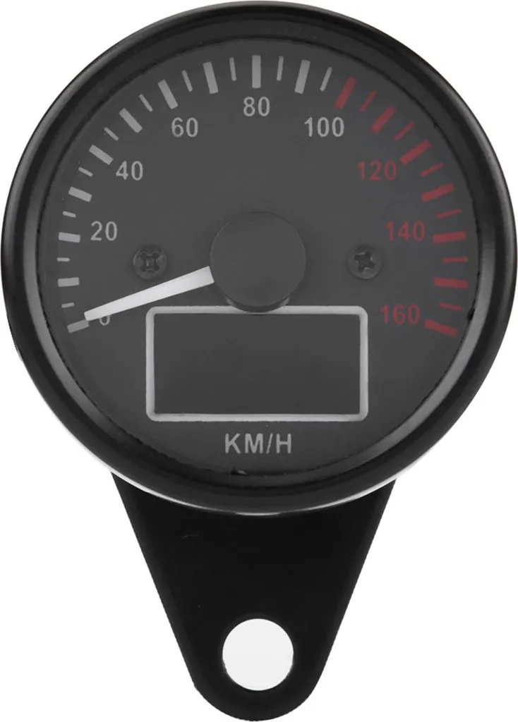 Contagiri Digitale Moto Universale 12V Tachimetro LED Nero Alta Precisione