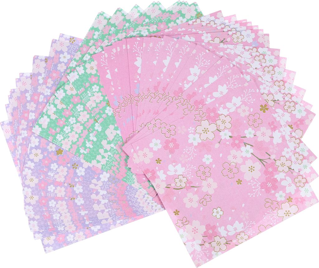 1 Set 60pcs Origami-Papier-Set, Sakura-Zweig, Quadratisches 15 x 15 cm