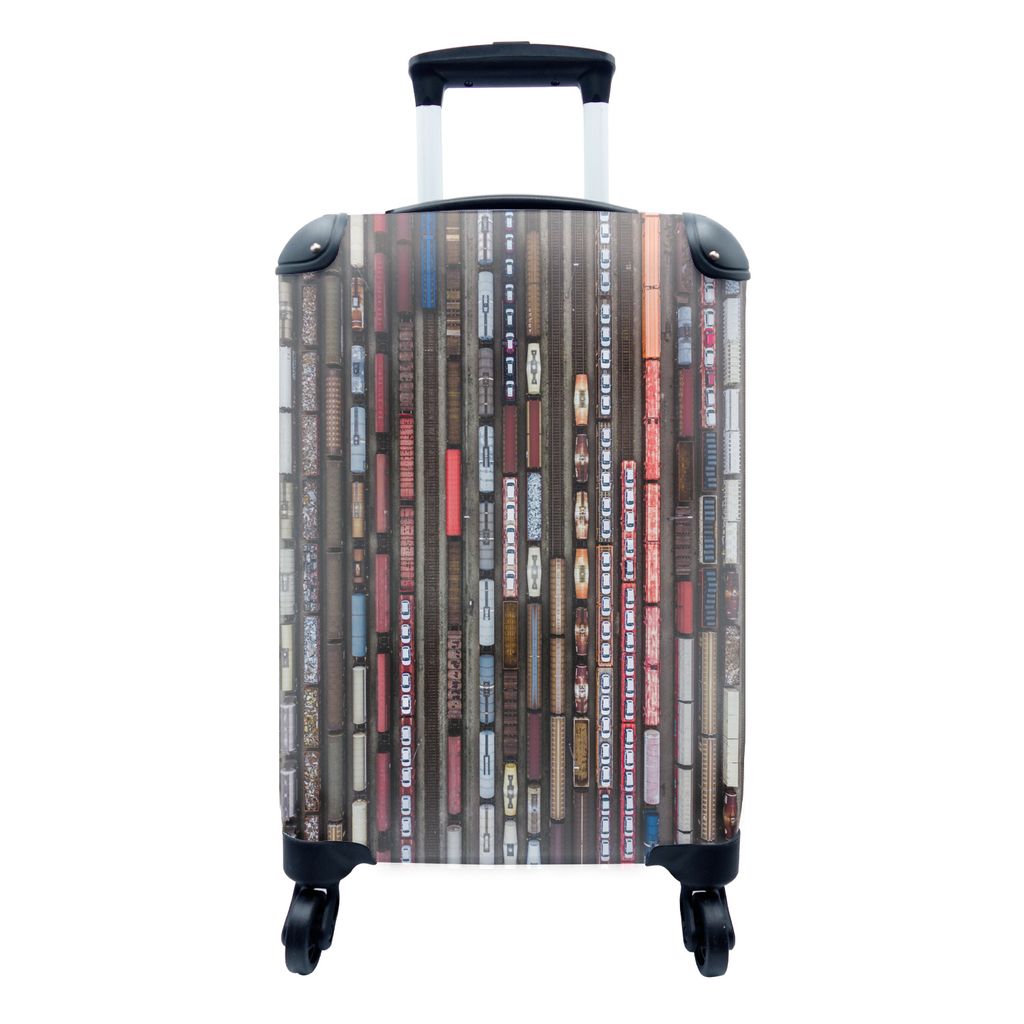 MuchoWow Koffer Handgepäck Trolley Rollkoffer Kleine Reisekoffer mit 4 Rollen - Züge - Verkehr - Deutschland - Cabin Size < 55x40x23 cm & 55x40...