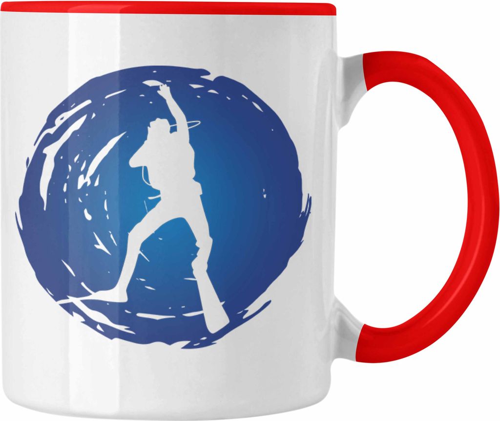 Trendation - Taucher Tasse Geschenk Grafik für Tauchlehrer Geschenkidee Lustig Tauchen Tauchsport (Rot)