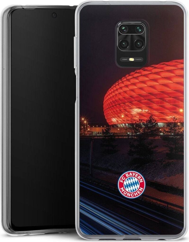 DeinDesign Handyhülle für Xiaomi Redmi Note 9 Pro Silikon Hülle Case Smartphone Schutzhülle FC Bayern München FCB Stadion