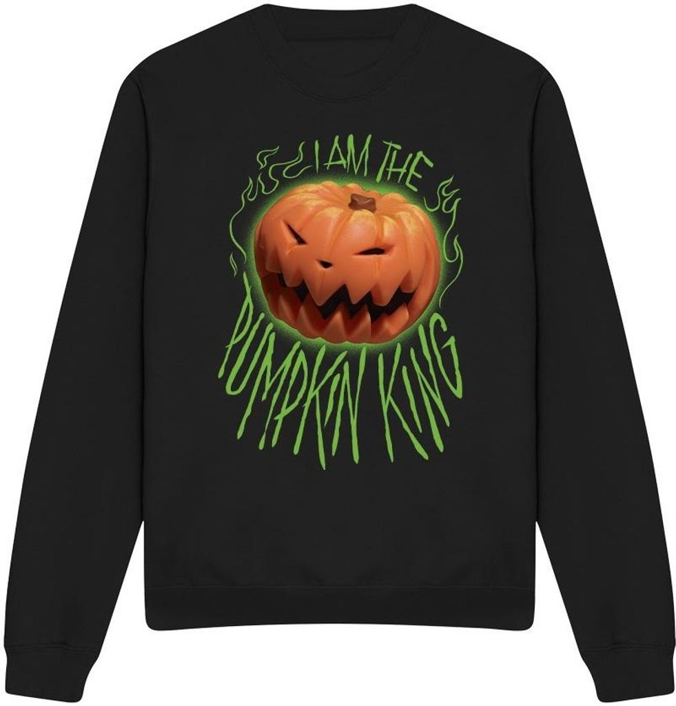 The Nightmare Before Christmas - "I Am The Pumpkin King" Sweatshirt für Herren/Damen Uni TV3681 (XXL) (Schwarz)