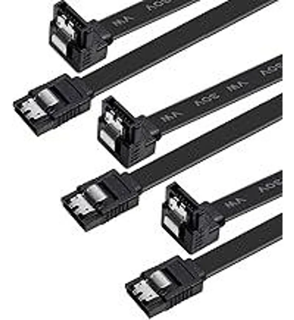 BENFEI Cavo Dati SATA III 3 Pack 6 Gbps con Blocco Metallo - Nero