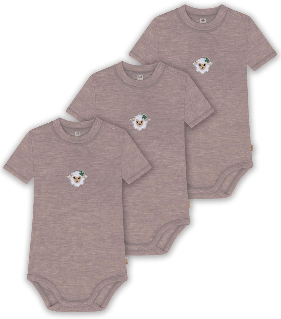 normani 3er Set Baby Merino Kurzarmbody Multipack