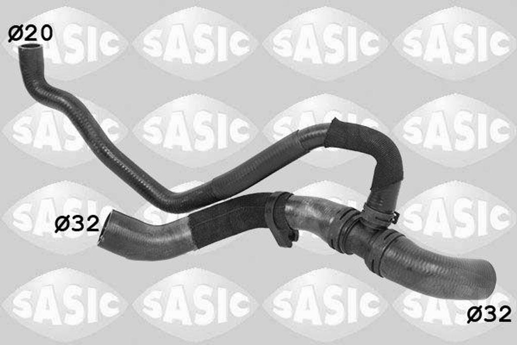 SASIC 3406493 Kühlerschlauch OE 6R0122101AD kompatibel mit A1 8X, Ibiza, Toledo, Fabia, Rapid, Roomster, Polo 6R