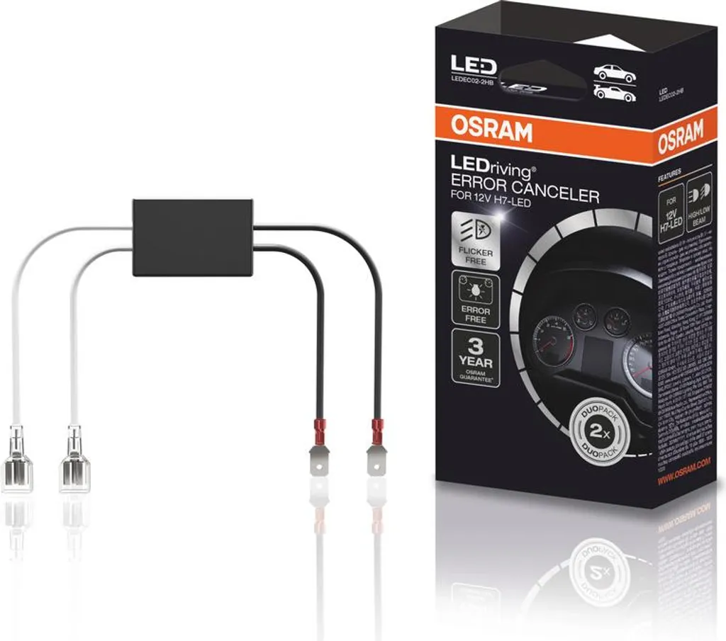 Solution CAN-Bus H7 Osram LEDriving pour éviter les erreurs de tableau