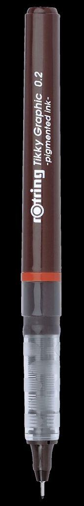 ROTRING Feinfaserschreiber Tikky Graphic 0,2mm Schwarz 1 Immagine del prodotto 