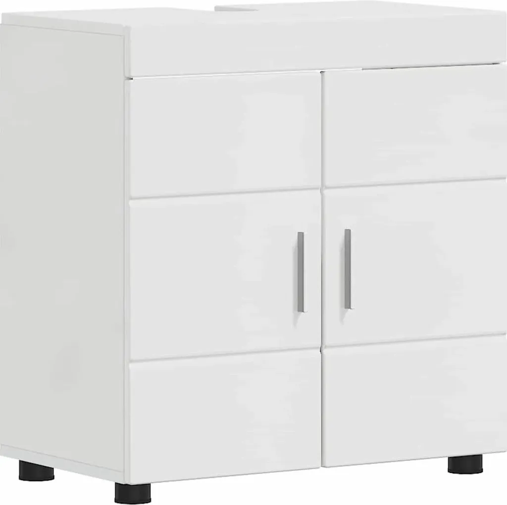 Set Mobile Sottolavabo TULUM Bianco Lucido 60 cm | vidaXL Design