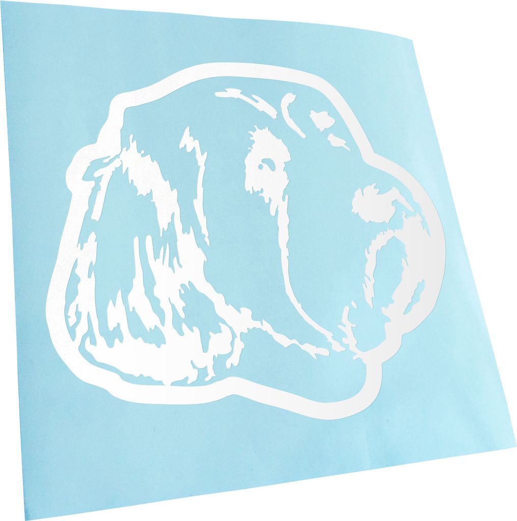 Kiwistar - Autoaufkleber - tibetan terrier Hund - Weiss - 24x20cm - Aufkleber für Auto, Laptop, Fahrrad, LKW, Motorrad mehrfarbig JDM Decal Racing